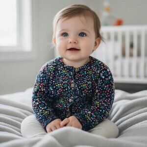 Joe Fresh Floral Button Cardigan size 3-6 Months